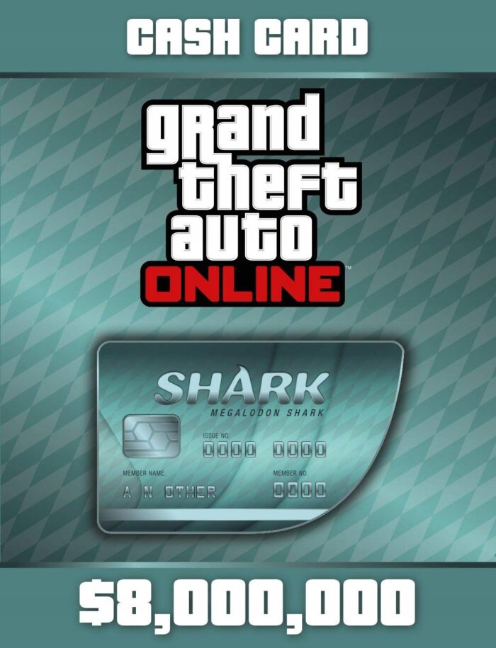 GTA V ONLINE MEGALODON SHARK CASH CARD 8000000 - ChiaviDiGioco